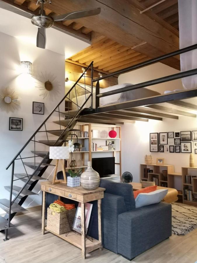 Ferienwohnung Authentic Loft With Mezzanine & Exposed Stones Heart Of Lyon Exterior foto